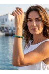 Bodrum Cam Taş Yeşil Boncuk Bilezik